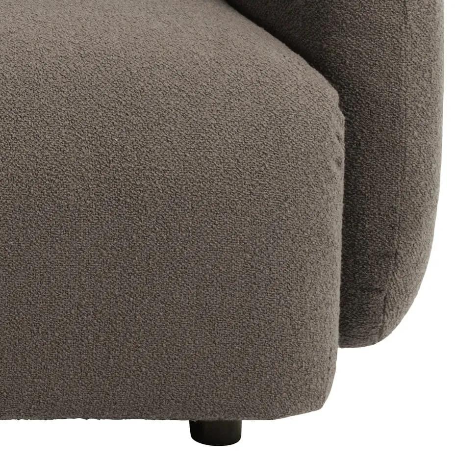 Сиво-кафяв ъглов диван от плат букле (ляв ъгъл) Imola – Bonami Selection