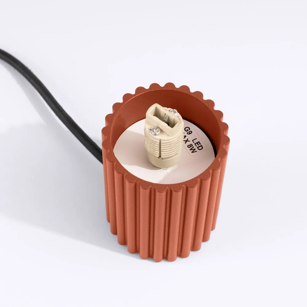 Оранжева настолна лампа със стъклен абажур (височина 19 cm) Orbital – Sollux