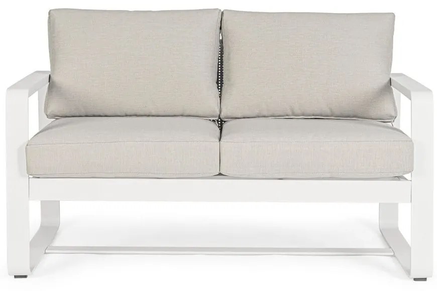 Бял алуминиев градински диван Merrigan – Bizzotto