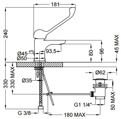 Кран за тоалетна TEOREMA