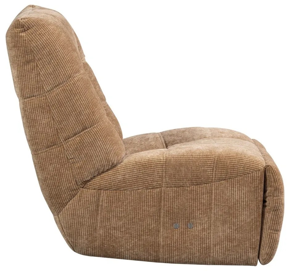 Светлокафяво кресло с регулируем наклон от рипсено кадифе Hein – WOOOD