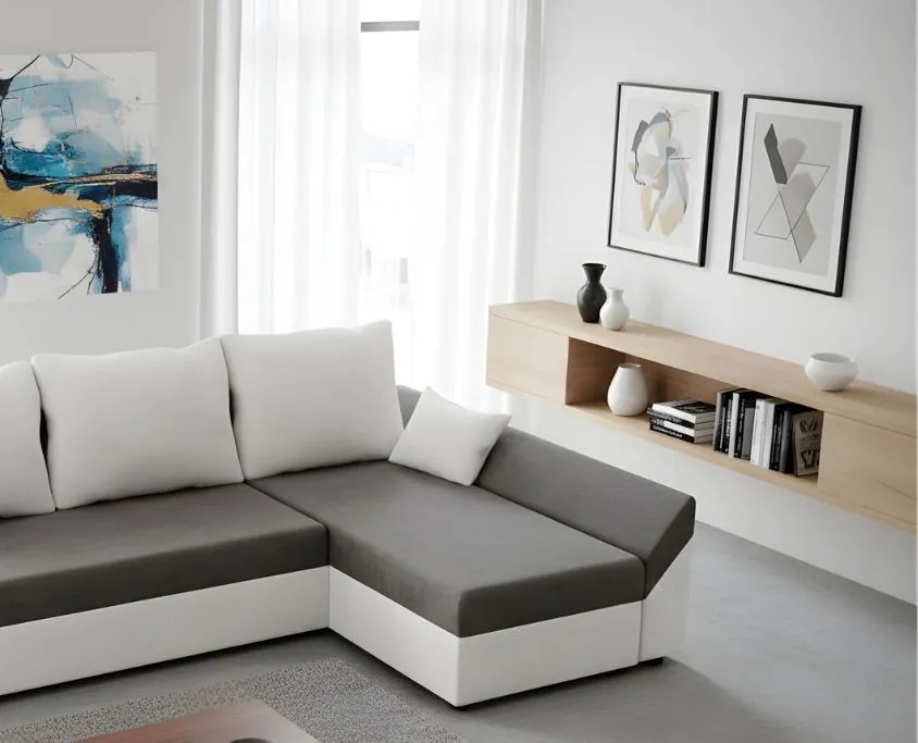 Ъглов диван Eibar-Gkri-Leuko