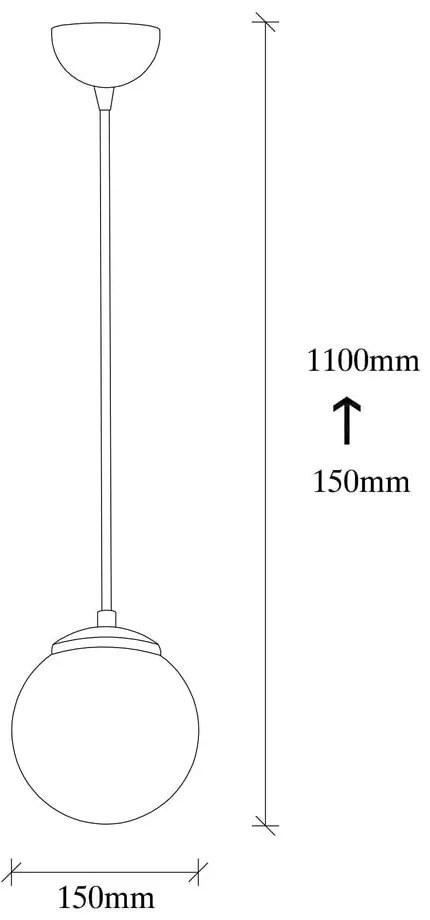 Висящо осветително тяло в златисто със стъклен абажур ø 15 cm Efe – Opviq lights