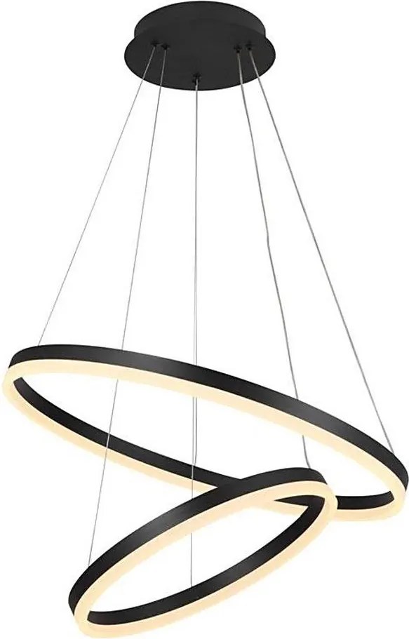 Brilagi - LED димируема люстра на кабел CIRCLE LED/70W/230V 3000-6500K черна+ДУ