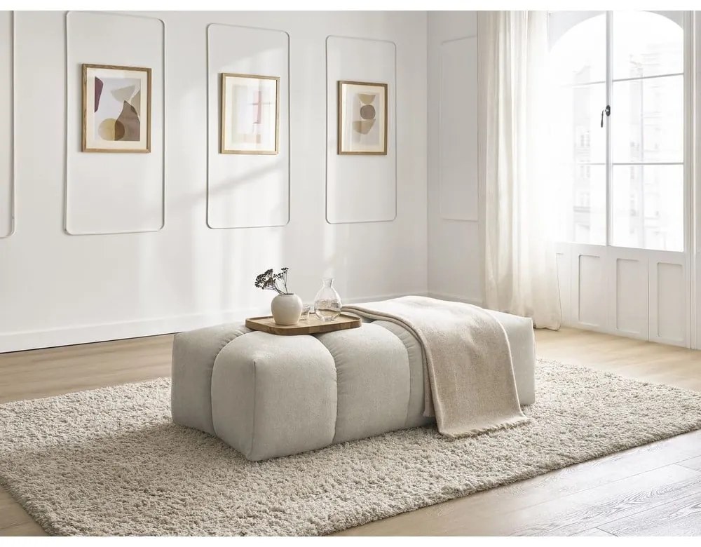 Бежова шенилова табуретка Everest – Bobochic Paris