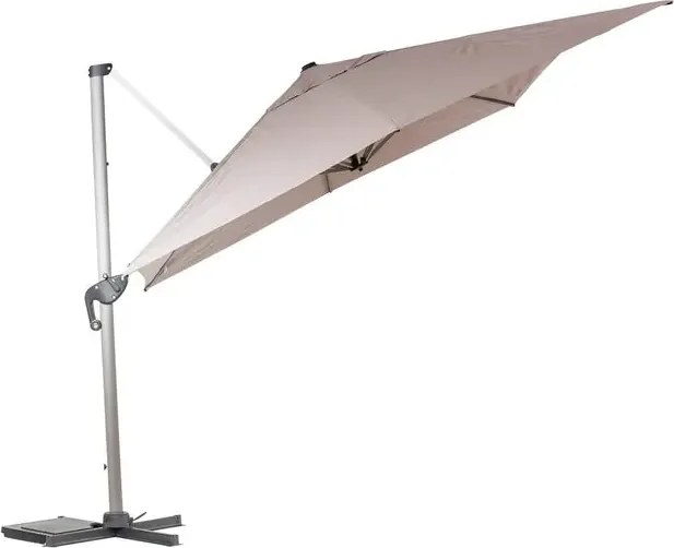 Градински чадър със странична стойка Hesperide Equador, Анодизиран,4x3 m - Сиво/Таупе