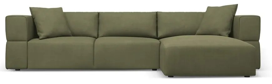 Светлозелен ъглов диван, десен ъгъл Esther – Milo Casa