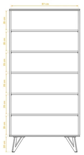 Етажерка за книги от букова дървесина 91x185 cm Golo - The Beds