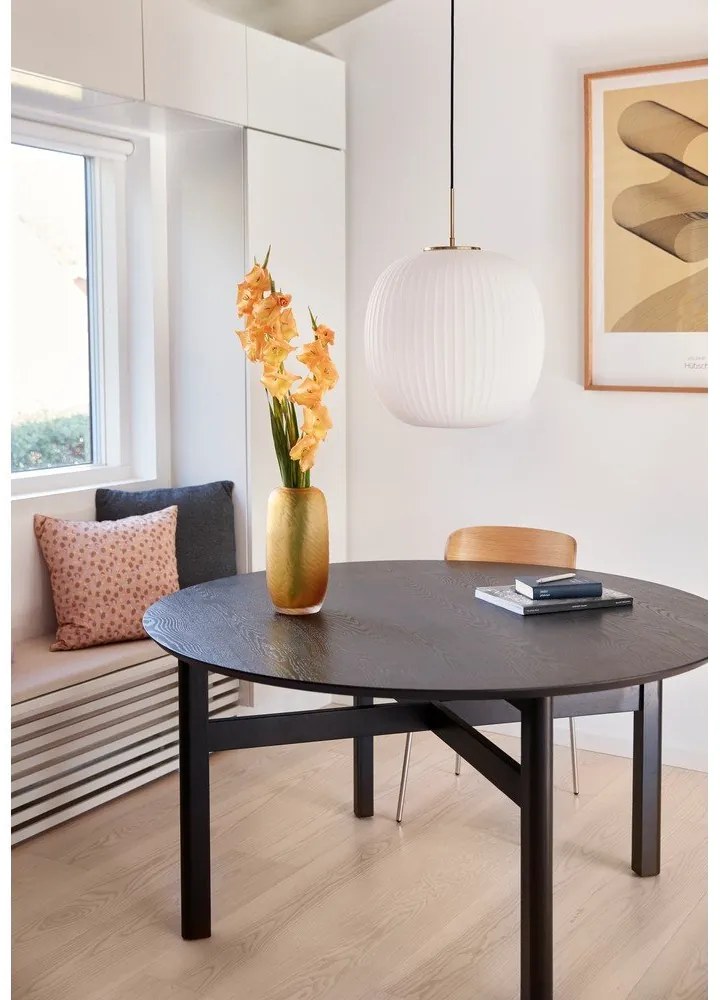 Черна кръгла трапезна маса ø 140 cm Fjord – Hübsch