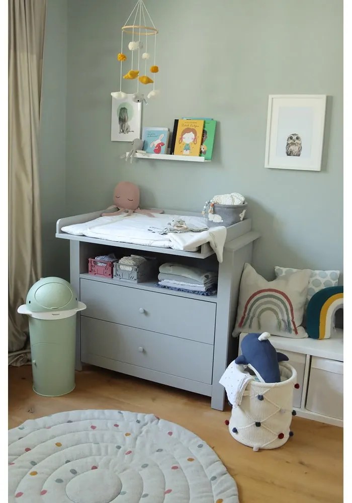 Зелено пластмасово кошче за пелени 25 l Whale – Kindsgut