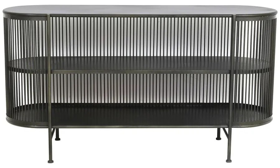 Черен метален нисък скрин с чекмеджета 149x80 cm Yinthe - Light & Living