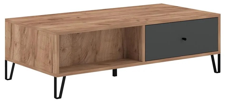 Холна маса SULA дъб крафт/черна