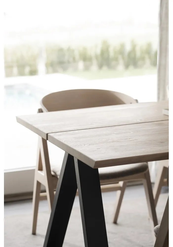 Сгъваема маса за хранене с дъбов плот 170x100 cm Carradale - Rowico