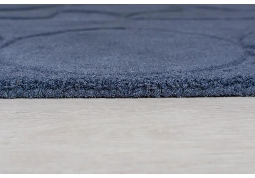 Син вълнен килим , 120 x 170 cm Gigi - Flair Rugs