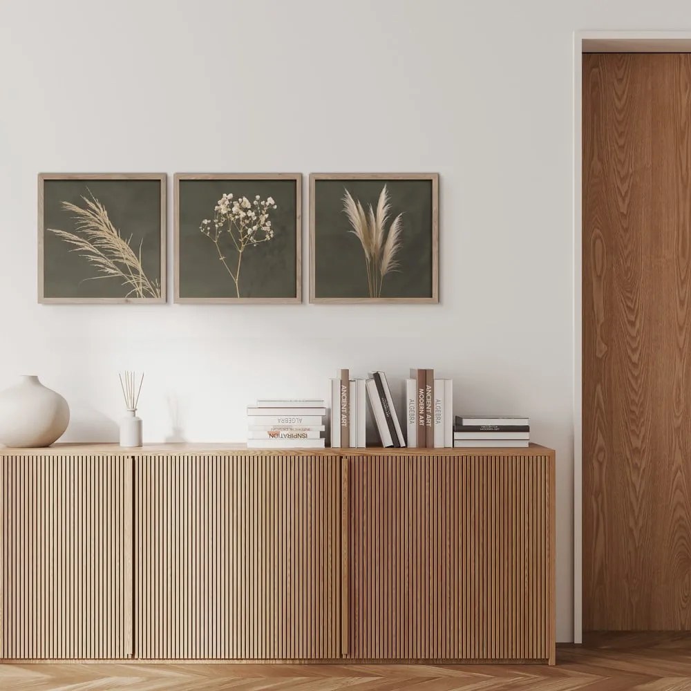 Картини в комплект 3 бр. 30x30 cm Pampas – Styler