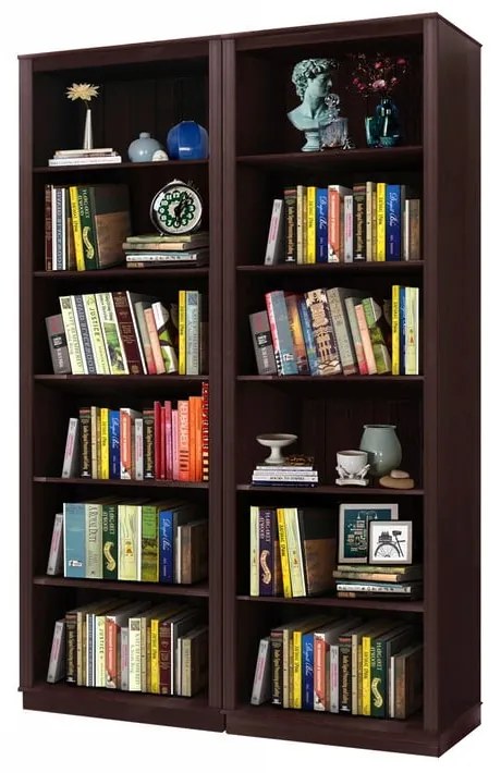 Кафява библиотека от масивен бор 148x223 cm Anita – Støraa