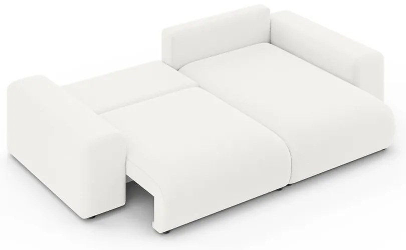 Бял разтегателен ъглов диван с място за съхранение (променлив) Luma – Ropez