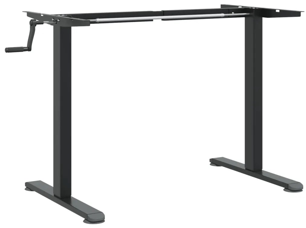 4005341 vidaXL Рамка за стоящо бюро черно (94-135)x60x(70-114) см стомана