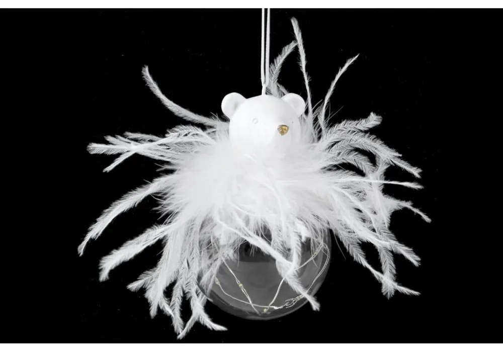 Стъклен LED коледен орнамент - Ego Dekor