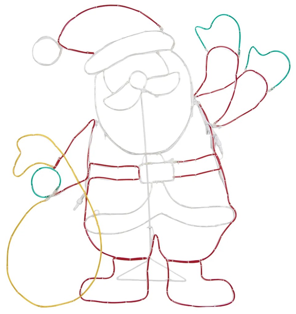 Коледна подова лампа Дядо Коледа 117 см вкл. LED с таймер IP44 - Pax