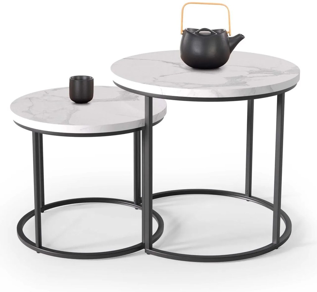 Комплект странични холни маси Ergo-Leuko Marmaro