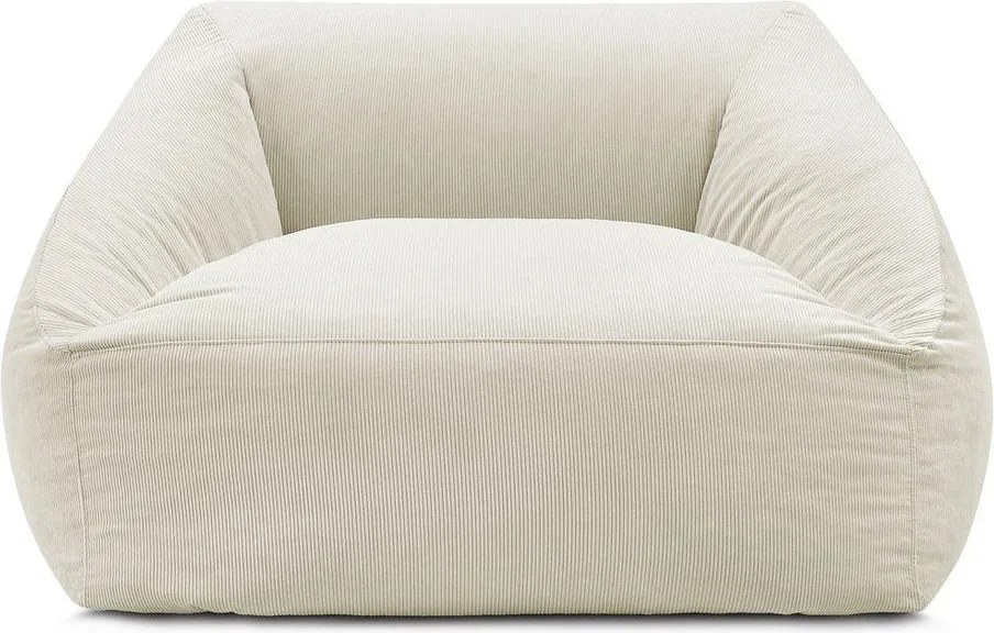 Бежов пуф от рипсено кадифе Lilibet – Bobochic Paris