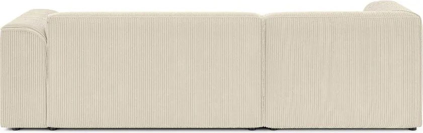 Бежов ъглов диван от рипсено кадифе (ляв ъгъл) Merid – Ropez