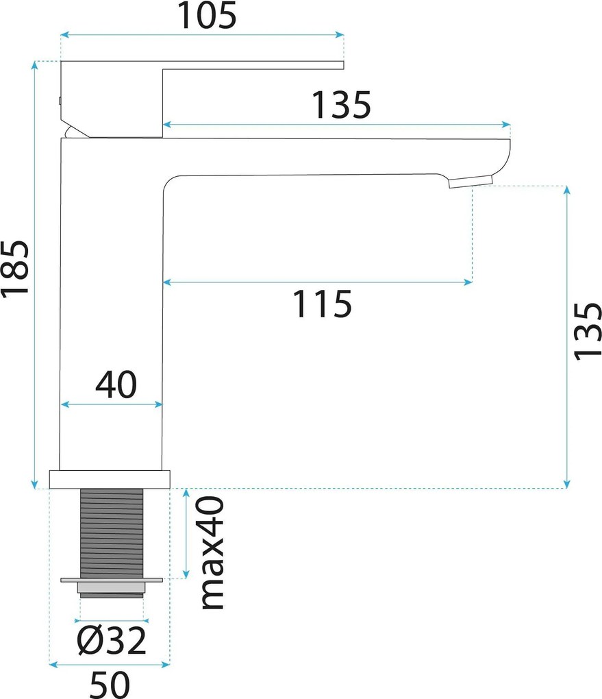 Смесител за баня Rea Logan Brush Copper
