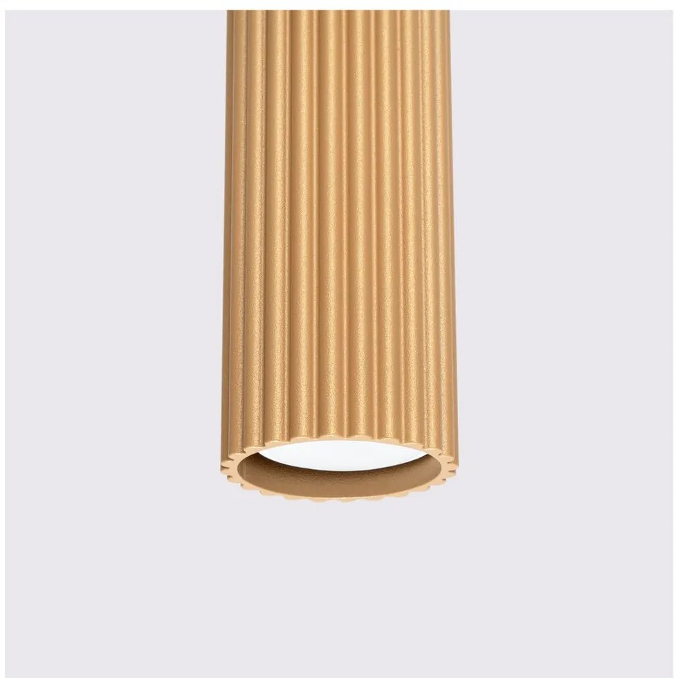 Висящо осветително тяло в златист цвят Gleam – Sollux