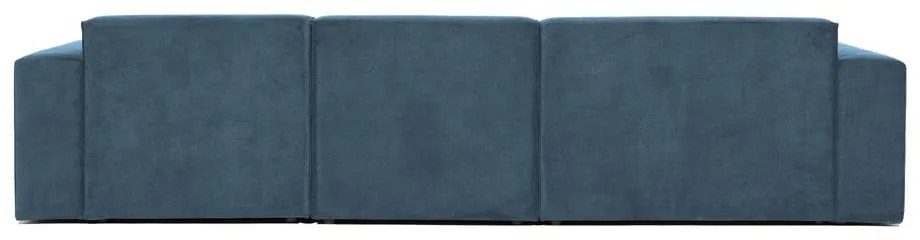 Син ъглов диван от рипсено кадифе (ляв ъгъл) Sting – Scandic