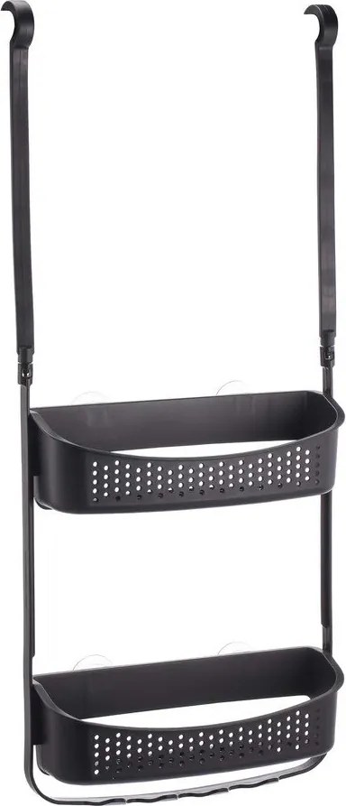 Матово черно висящ пластмасов рафт за баня Vesper – douceur d'intérieur