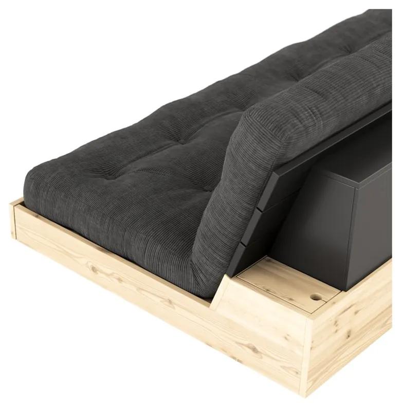 Син разтегателен диван от велур 244 см Base – Karup Design