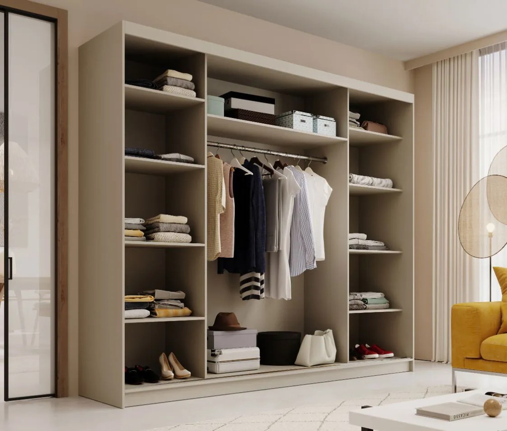 Гардероб Velvora 250 с плъзгащи врати-Кашмир