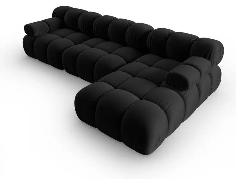 Диван от черно кадифе 285 cm Bellis - Micadoni Home