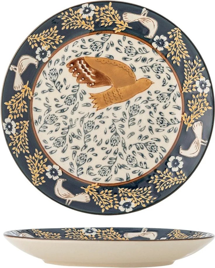 Синя десертна глинена чиния ø 16 cm Hezha – Bloomingville