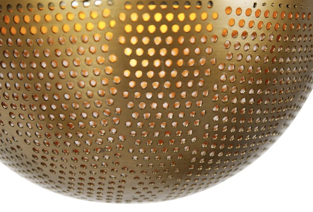 Индустриално висящо осветително тяло бронз с дърво 5-лампи - Haicha