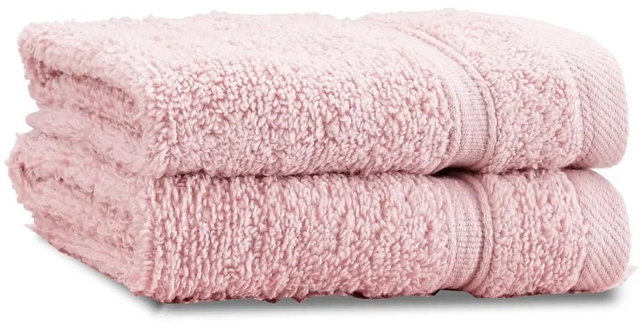 Светлорозови памучни кърпи в комплект от 2 бр. от тери 30x30 cm Zero Twist – Catherine Lansfield