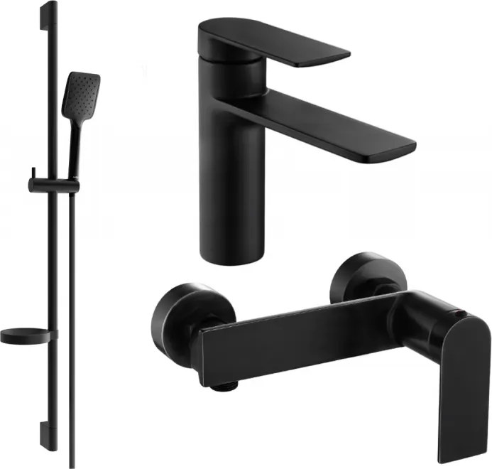 Mexen Zero DS62 комплект за душ, черен - 71104DS62-70