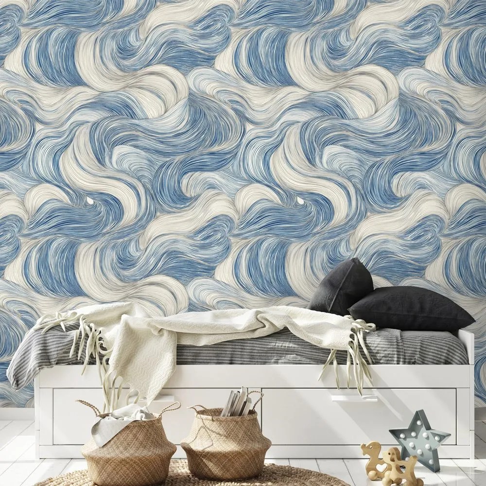 Фототапет – Сини вълни в движение