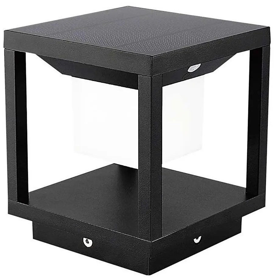 LED соларна лампа с сензор LED/2W/5,5V 3000K IP65 2600 mAh черна