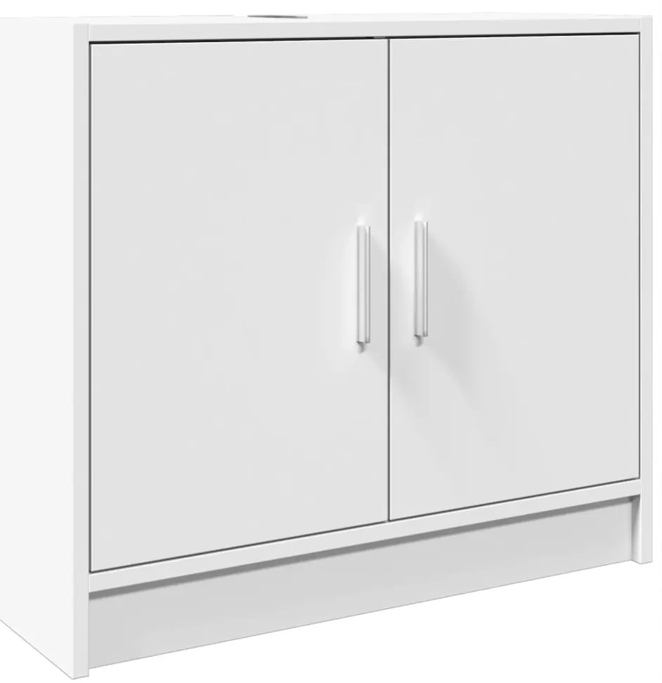 848094 vidaXL Долен шкаф за мивка, бял, 63x29x55 см, инженерно дърво