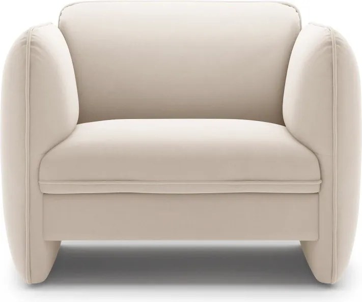 Кремаво кадифено кресло Georgia – Micadoni
