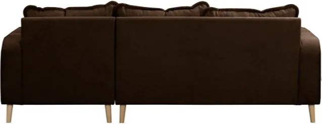 Тъмнокафяв ъглов диван (десен ъгъл) Beata - Ropez