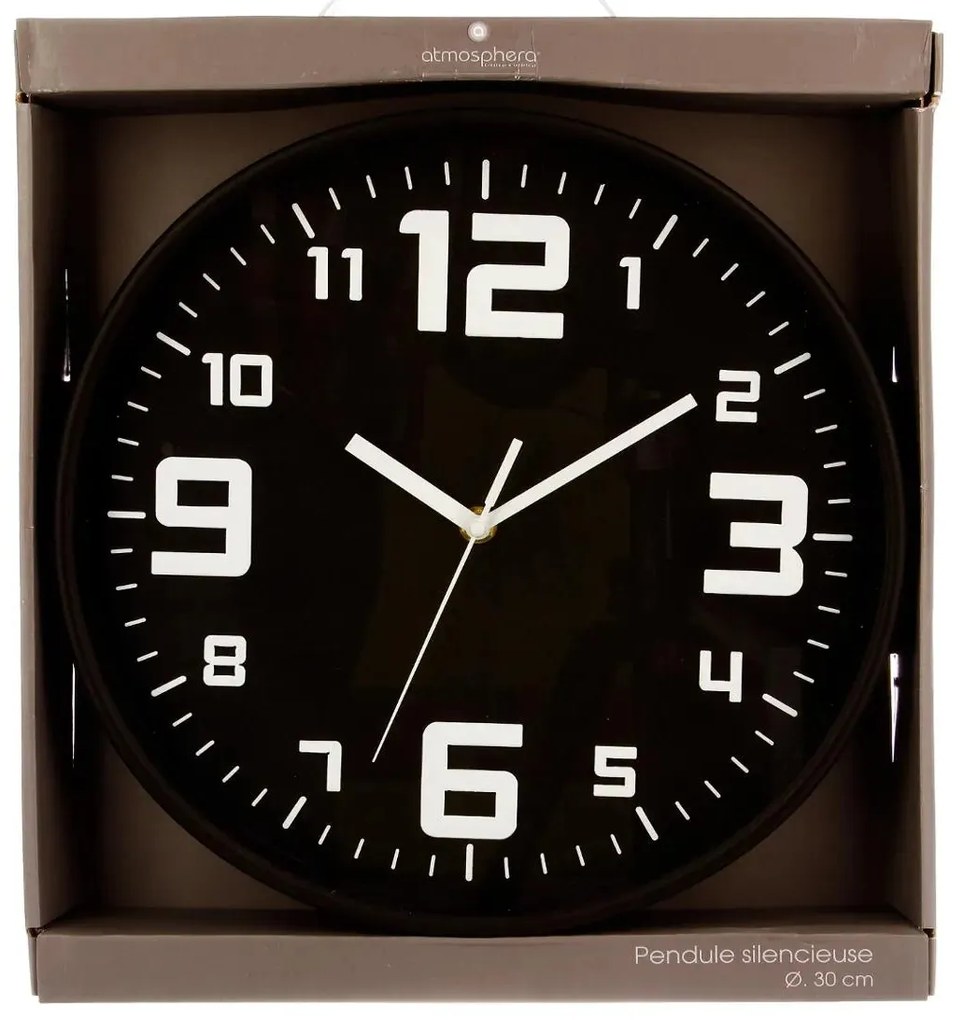 Стенен часовник atmosphera Elian, Ø30 cm - Сив