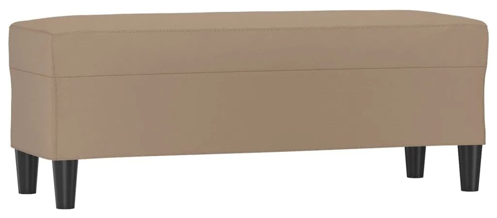 349420 vidaXL Пейка, капучино, 100x35x41 см, изкуствена кожа