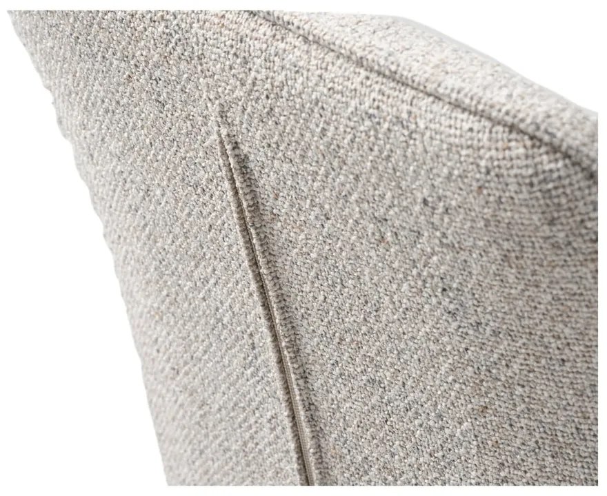 Светлосив тапициран трапезен стол с подлакътници Alma – Unique Furniture