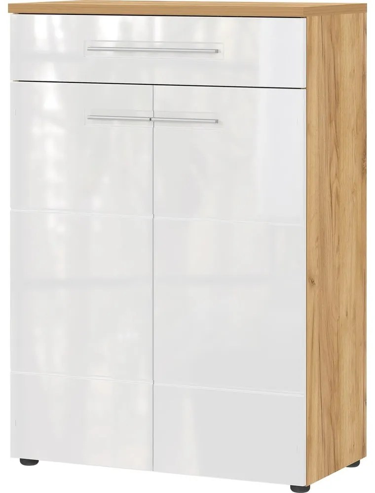 Дъбов шкаф за обувки в бял\естествен цвят Aledo - Germania