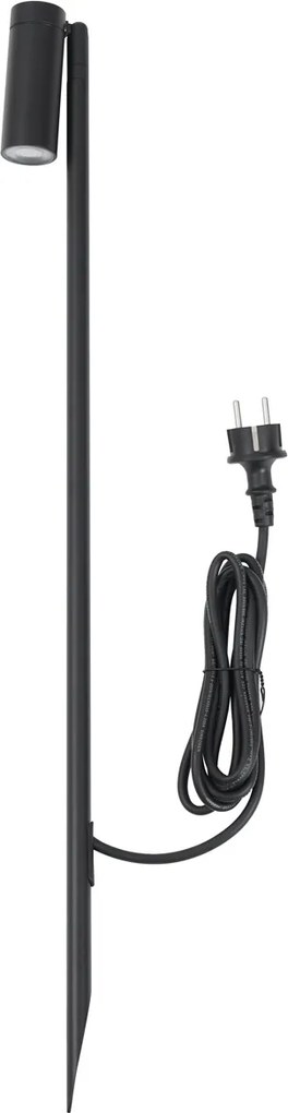 Прожектор черен 80 см вкл. LED регулируем IP65 вкл. кабел и щепсел - Carl