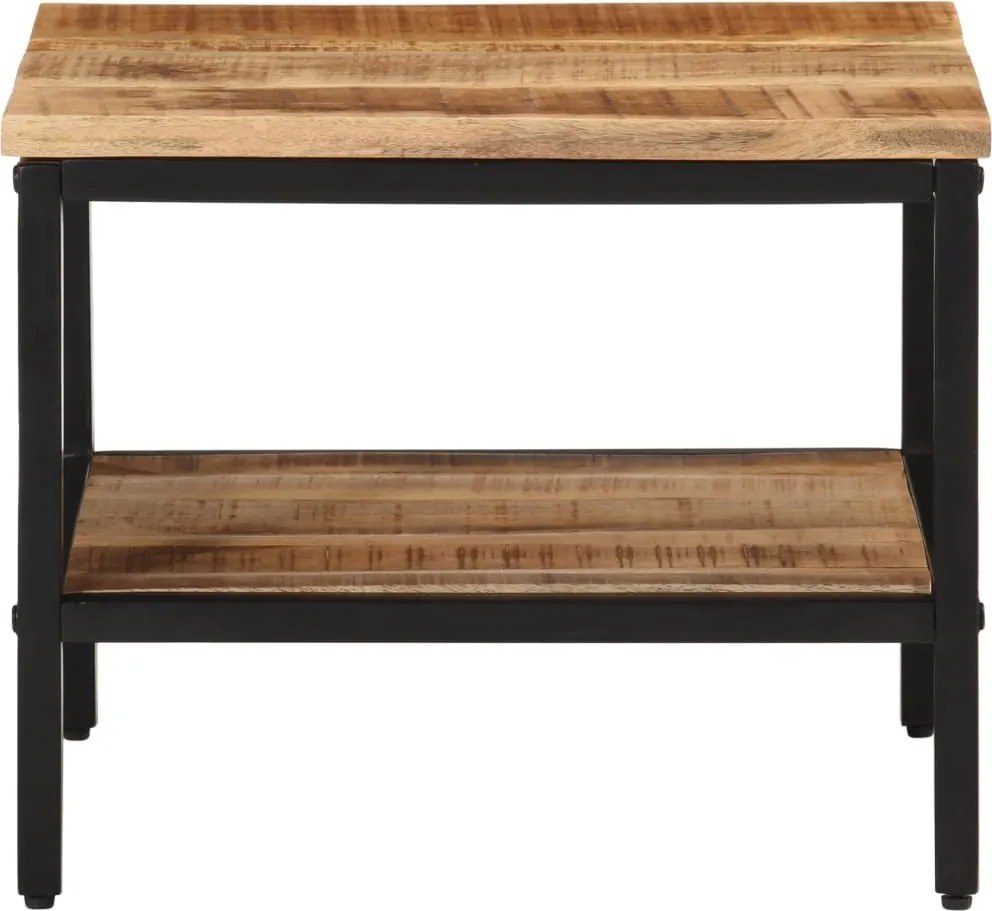 374067 vidaXL Маса за кафе, 45x45x35 см, грубо мангово дърво масив