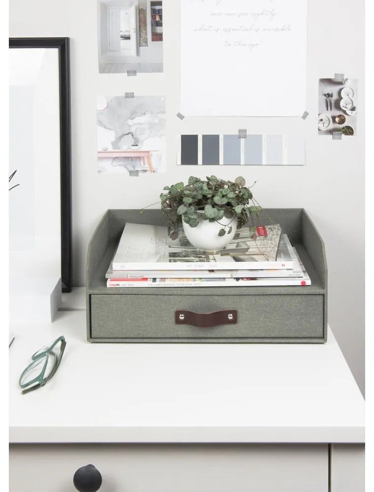 Картонен органайзер за докумнети с чекмедже Walter – Bigso Box of Sweden